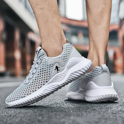 White Fashion Gym Casual Lightweight Walking Shoes High Quality Breathable Mesh Sneakers Plus Size  5