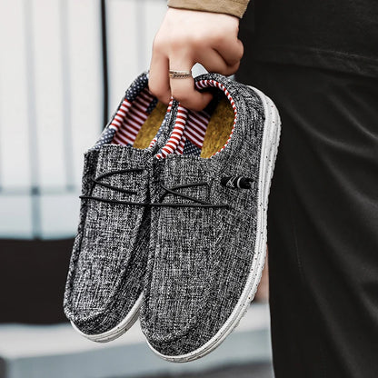 Comfortable Men Casual Shoes Slip On Canvas Loafers Non Slip Soft Moccasins Summer Walking Flats Sn 2