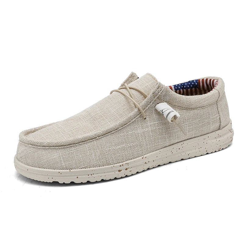 Comfortable Men Casual Shoes Slip On Canvas Loafers Non Slip Soft Moccasins Summer Walking Flats Sn 7