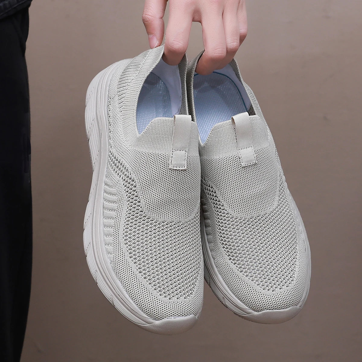 Mens Walking Shoes Lightweight Casual Mesh Sneakers Slip On Tennis Shoes Fashion Running Trainers C 2