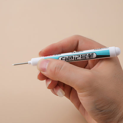 White Marker Waterproof Oily Fine Tip Pen Non Fading Glass Tire Greeting Card Courier Highlighter 4