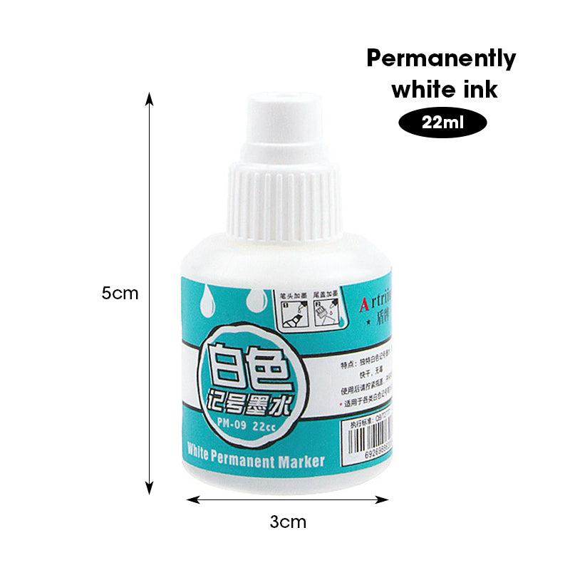 White Marker Waterproof Oily Fine Tip Pen Non Fading Glass Tire Greeting Card Courier Highlighter 7