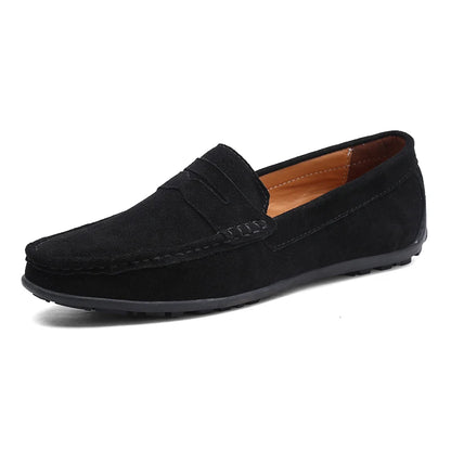 Handmade Suede Genuine Leather Mens Loafers Men Casual Shoes Fashion Men Shoes Moccasins Slip On Me 6