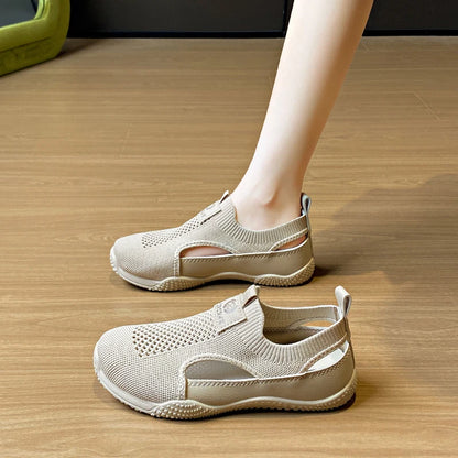 New Summer Trendy Mesh Sandals Hollow Breathable Casual Board Shoes Thick Sole Versatile Womens Vul 4