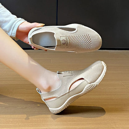 New Summer Trendy Mesh Sandals Hollow Breathable Casual Board Shoes Thick Sole Versatile Womens Vul 5