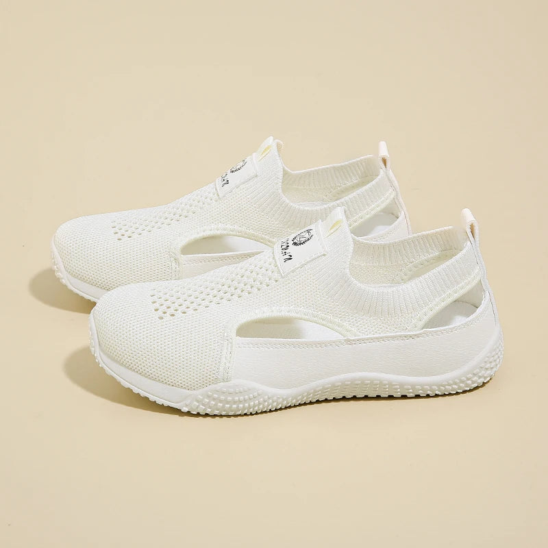 New Summer Trendy Mesh Sandals Hollow Breathable Casual Board Shoes Thick Sole Versatile Womens Vul 6