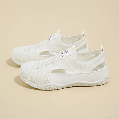 New Summer Trendy Mesh Sandals Hollow Breathable Casual Board Shoes Thick Sole Versatile Womens Vul 6