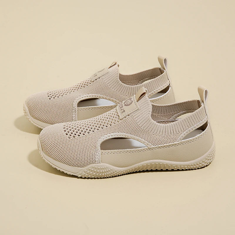 New Summer Trendy Mesh Sandals Hollow Breathable Casual Board Shoes Thick Sole Versatile Womens Vul 7