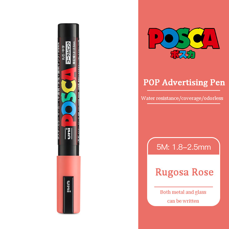 Uni Posca Acrylic Marker, PC 5M rotulador permanente, Paint Marker, POP Poster, Graffiti, Metal, Glass, Rock, Ceramics