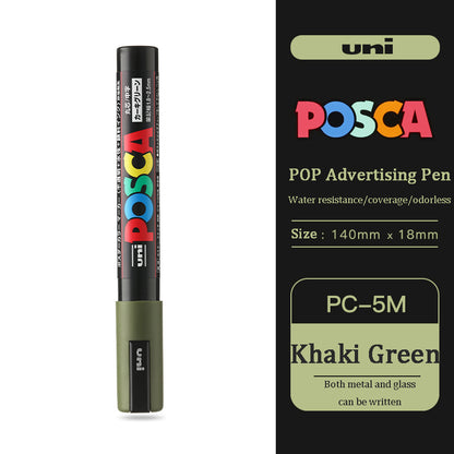 Uni Posca Acrylic Marker, PC 5M rotulador permanente, Paint Marker, POP Poster, Graffiti, Metal, Glass, Rock, Ceramics