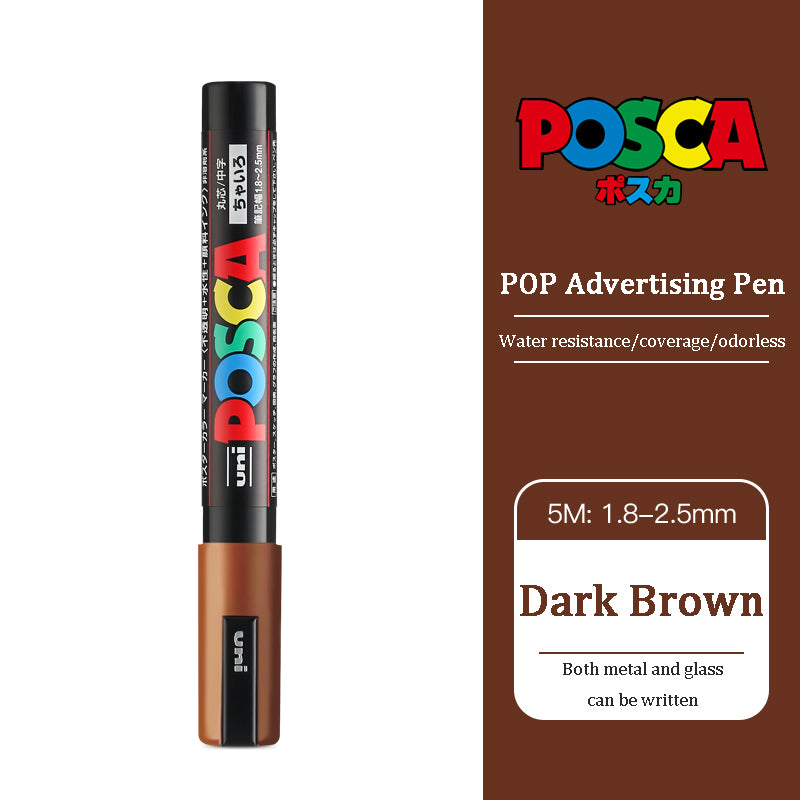 Uni Posca Acrylic Marker, PC 5M rotulador permanente, Paint Marker, POP Poster, Graffiti, Metal, Glass, Rock, Ceramics