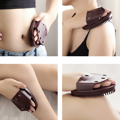 Set Of 2 Brown Massage Brushes Body Meridian Weight Loss Brush Home Salon Beauty Care 3