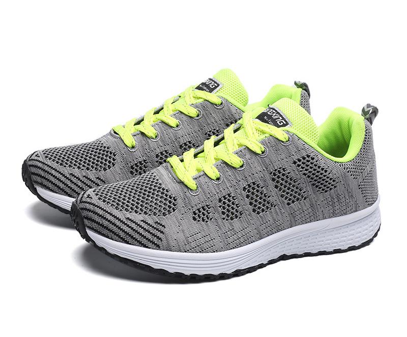 Fashion Women Casual Shoes Breathable Mesh Flat Sneakers Gym Vulcanized Shoes White Female Walking  5