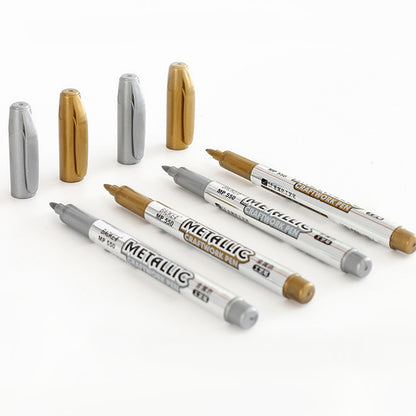 Waterproof Permanent Metallic Acrylic Pen Gold Silver Highlighter Marker For DIY Painting Back To S 4
