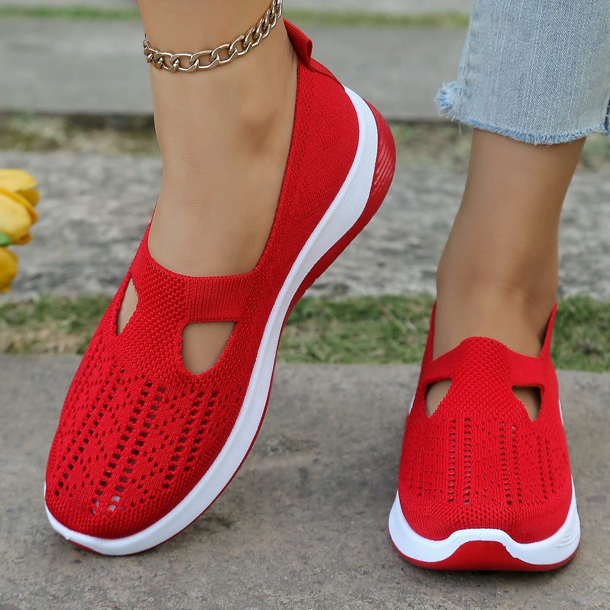 Casual Sneakers For Women Summer Shoes Simple Solid Flats Four Seasons General Wear Lightweight Com 8