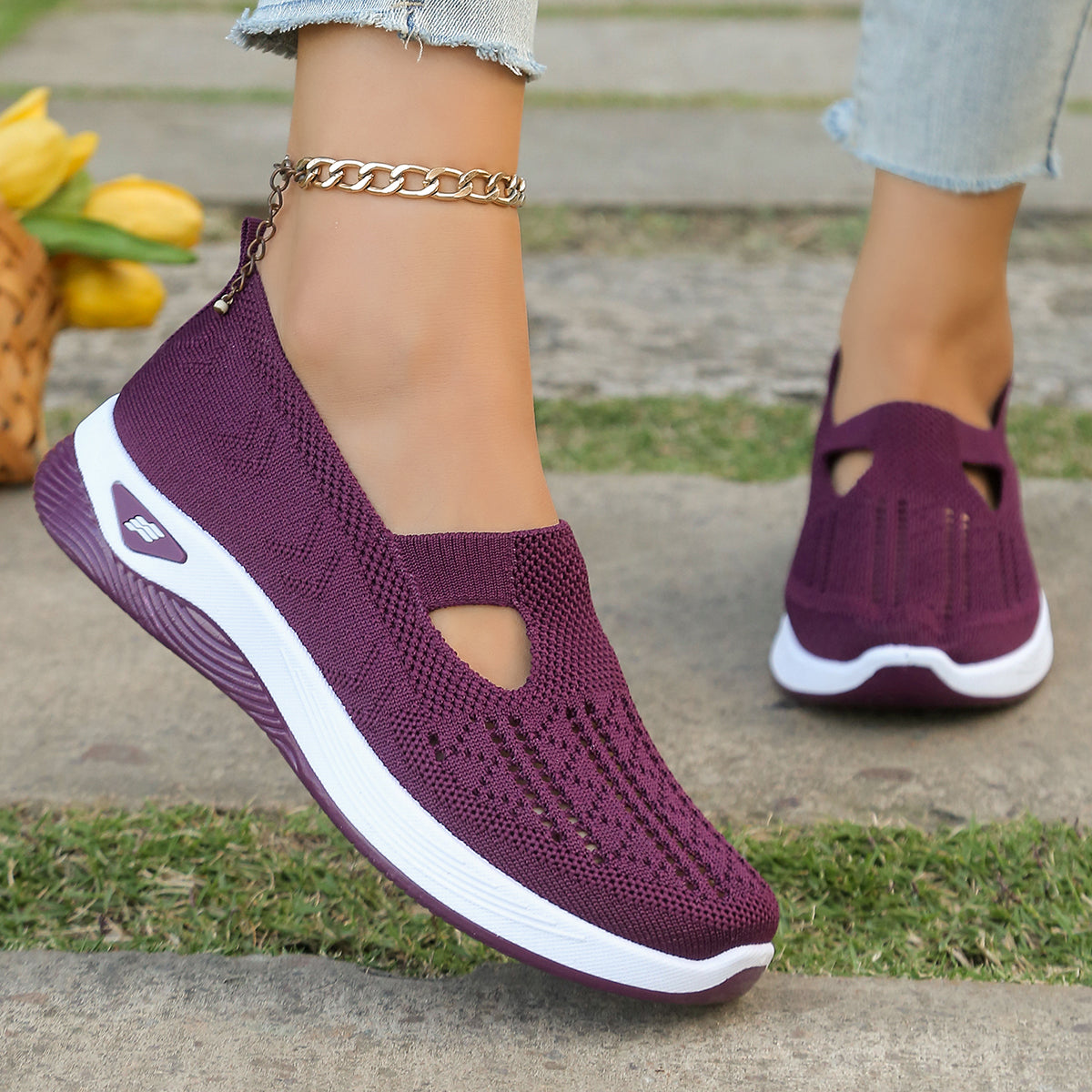 Casual Sneakers For Women Summer Shoes Simple Solid Flats Four Seasons General Wear Lightweight Com 6