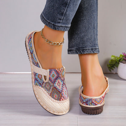 Soft Sole Lightweight Slip On Casual Shoes, Womens Shoes Casual Sneaker, Half Drag Daily Comfy Mules Womens Summer