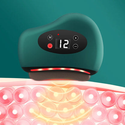 Eye Massager Stone Heating, Electric Guasha Massager, Hot Compress, Vibration Scraping, Neck Face Skin Lifting, Wrinkle
