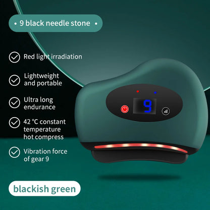 Eye Massager Stone Heating, Electric Guasha Massager, Hot Compress, Vibration Scraping, Neck Face Skin Lifting, Wrinkle