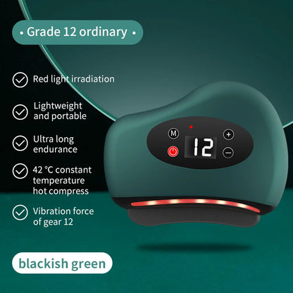 Eye Massager Stone Heating, Electric Guasha Massager, Hot Compress, Vibration Scraping, Neck Face Skin Lifting, Wrinkle