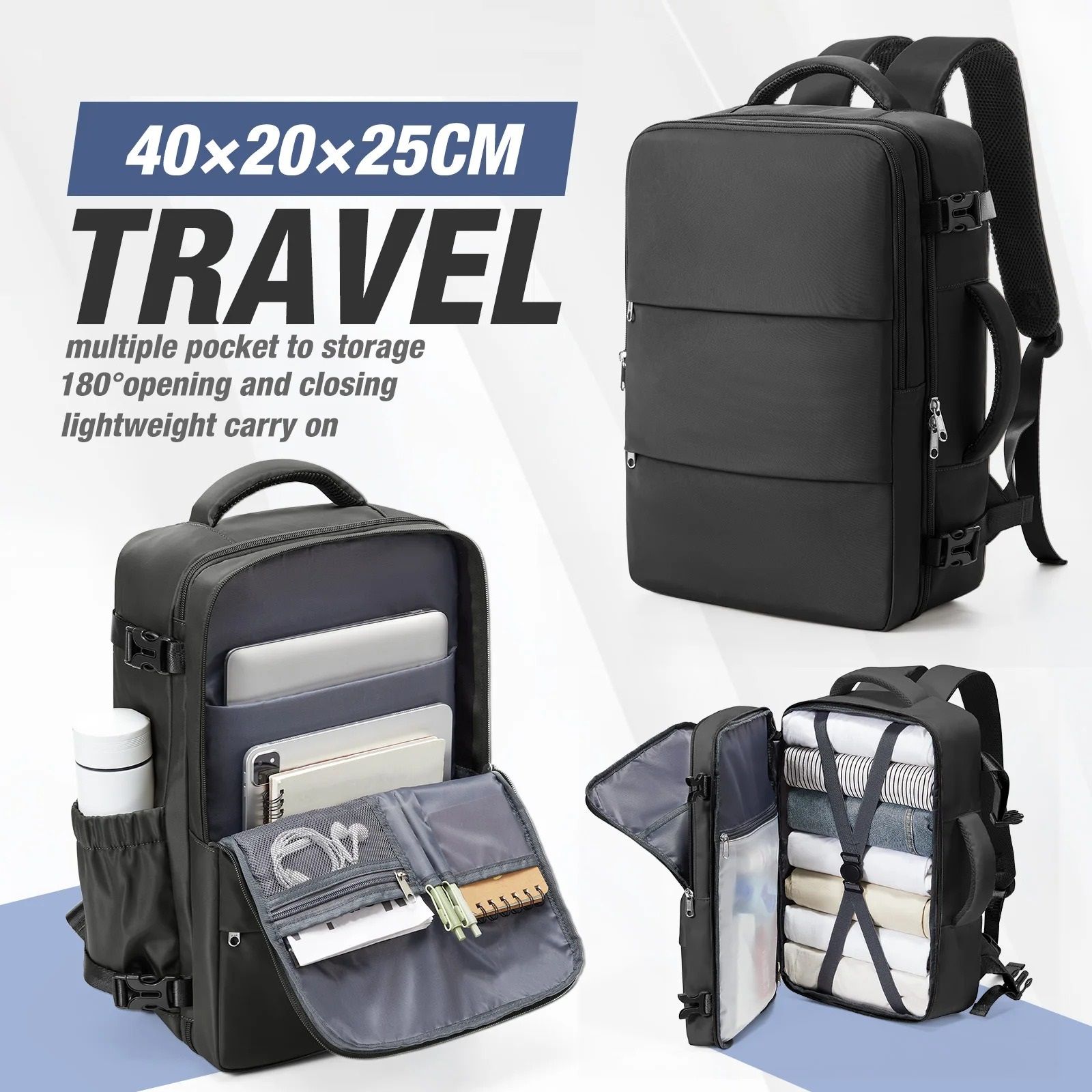Travel Business Laptop Backpack with Cabin Approved Size for Men and Women