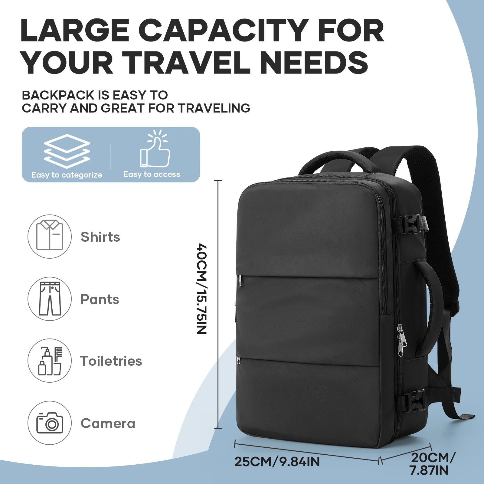 Travel Business Laptop Backpack With Cabin Approved Size For Men And Women 3