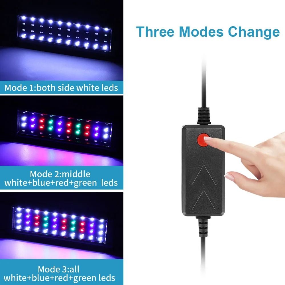 Aquarium LED Light Super Slim Waterproof Clip Lamp For Fish Tanks And Plant Growth 2