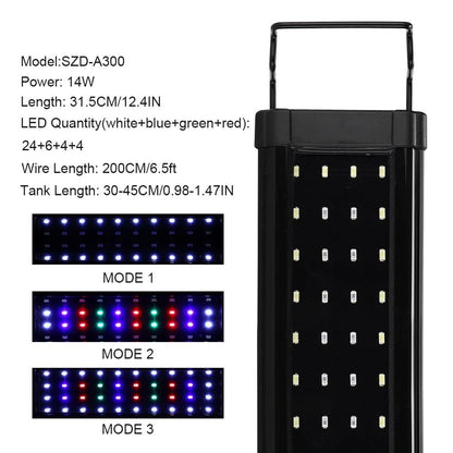 Aquarium LED Light Super Slim Waterproof Clip Lamp For Fish Tanks And Plant Growth 6