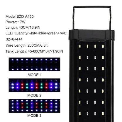 Aquarium LED Light Super Slim Waterproof Clip Lamp For Fish Tanks And Plant Growth 7