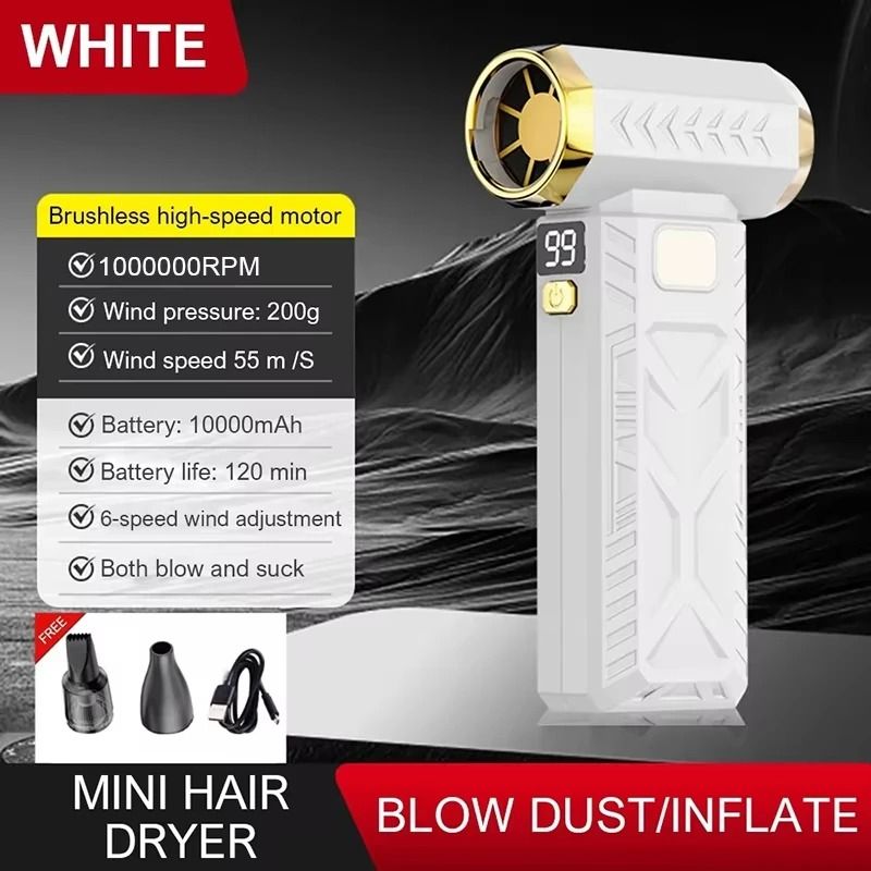 2 In 1 Turbo Air Blower And Vacuum Cleaner With Brushless Motor And LED Display 6