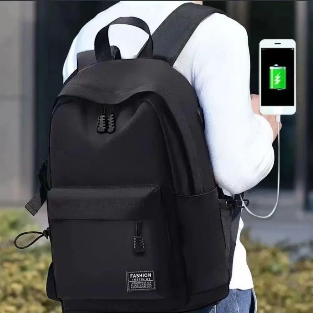 Large Capacity Minimalist Preppy Backpack Travel Laptop Bag for Men
