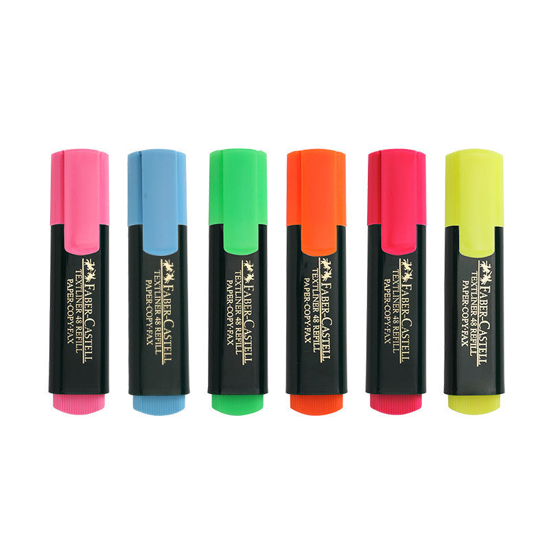 FABER CASTELL Fluorescent Candy Color Textliner Highlighter Pen, Marker Stationery, School Supplies