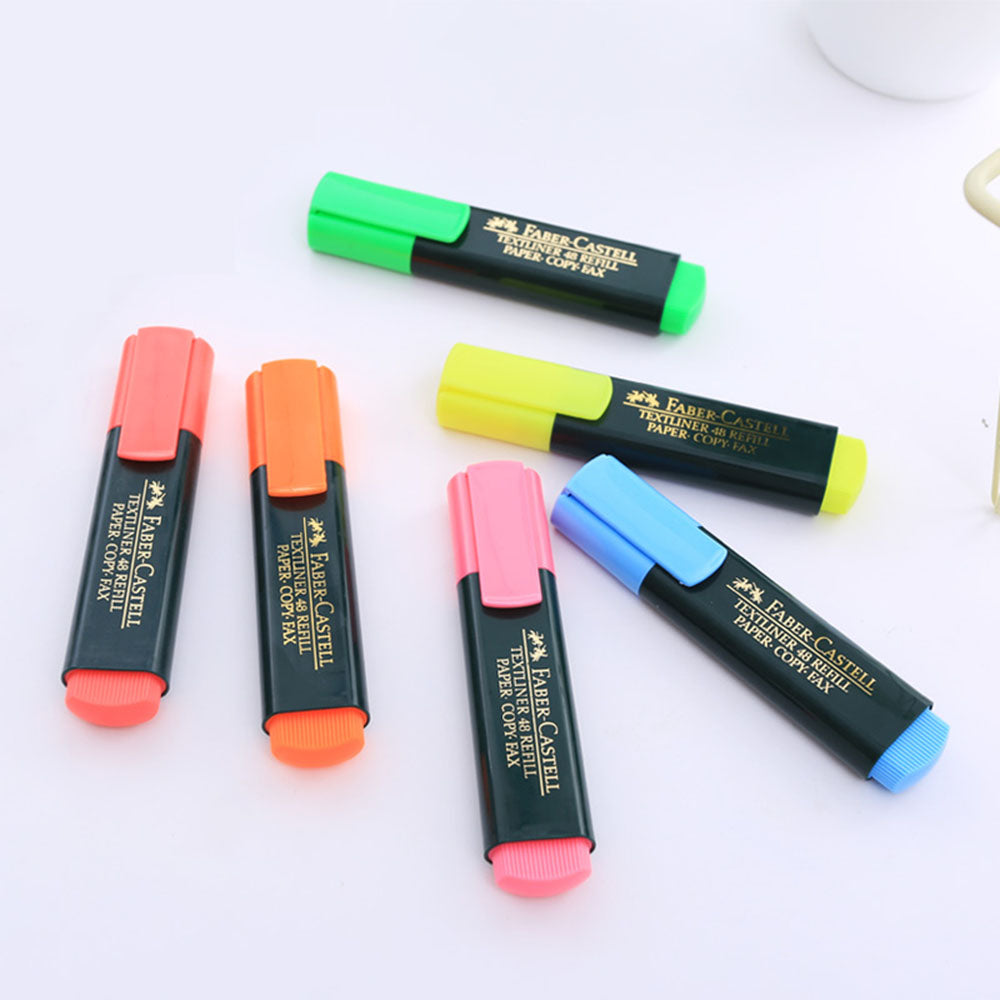 FABER CASTELL Fluorescent Candy Color Textliner Highlighter Pen Marker Stationery School Supplies 4