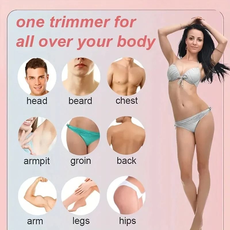 USB Rechargeable Electric Razor For Women Full Body Hair Removal 4
