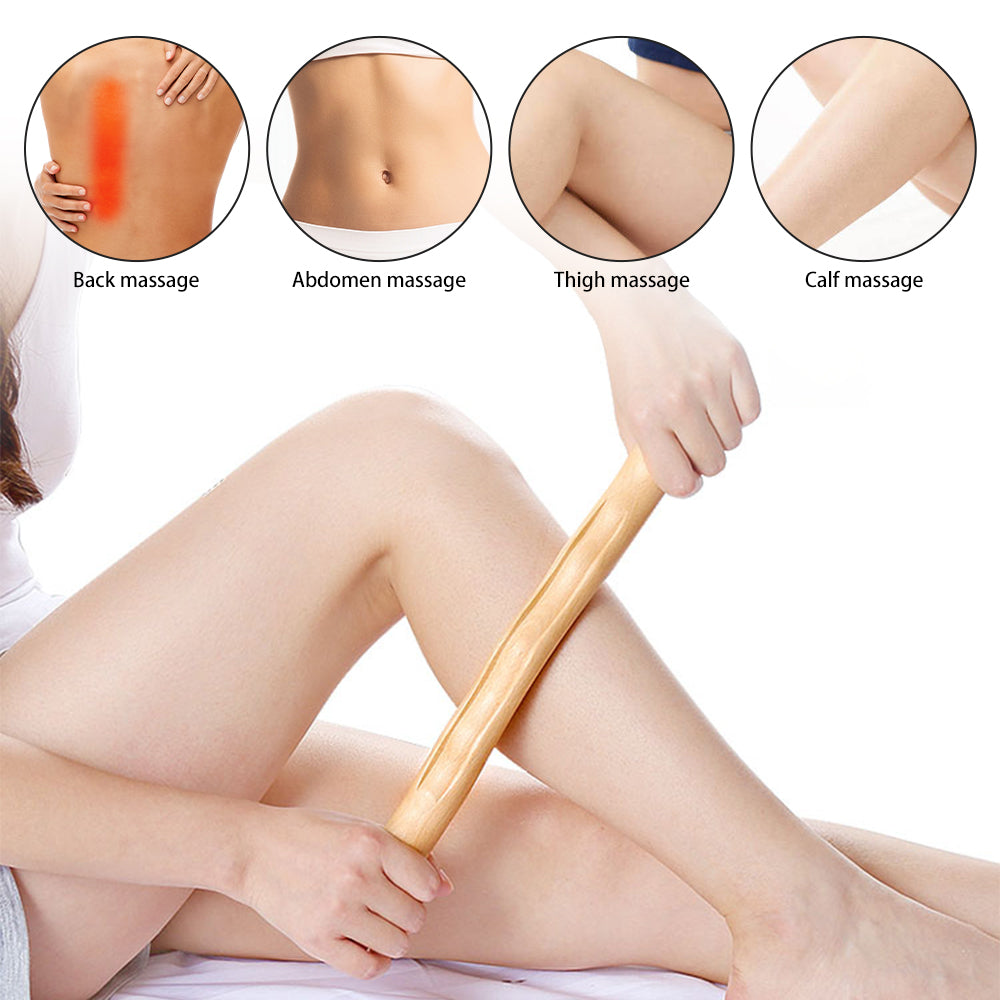 Beech Wood Scraping Stick Universal Back Needle Massage, Tendons Treatment Guasha Relax Therapy Tooll