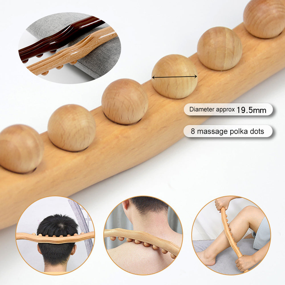 Beech Wood Scraping Stick Universal Back Needle Massage Tendons Treatment Guasha Relax Therapy Tool 1
