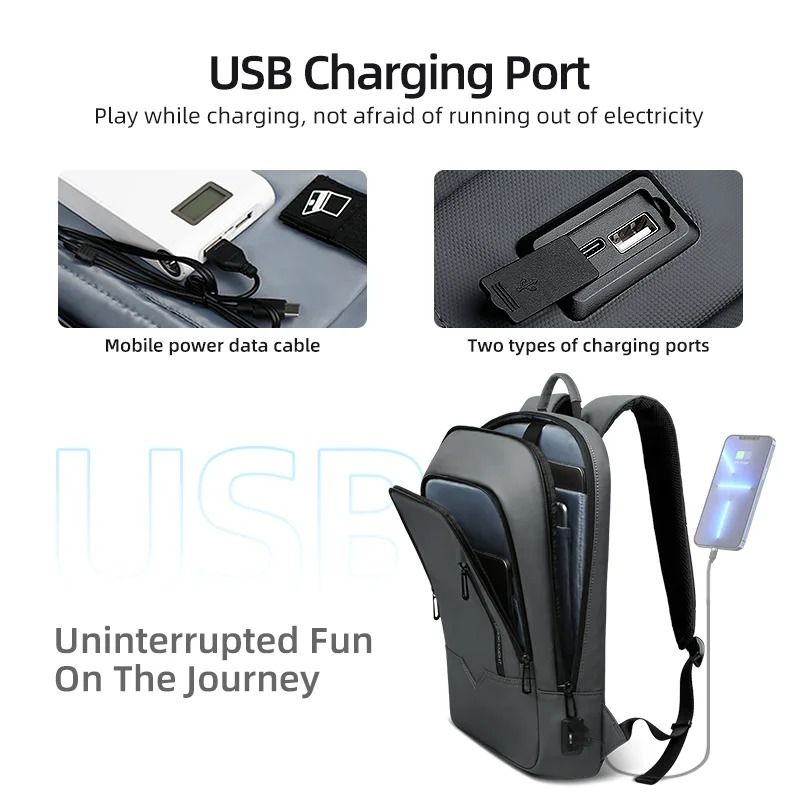 Waterproof Multifunction Business Laptop Backpack With Slim Design 3