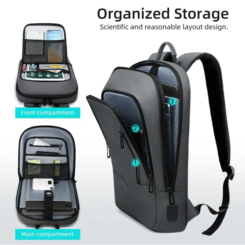 Waterproof Multifunction Business Laptop Backpack with Slim Design