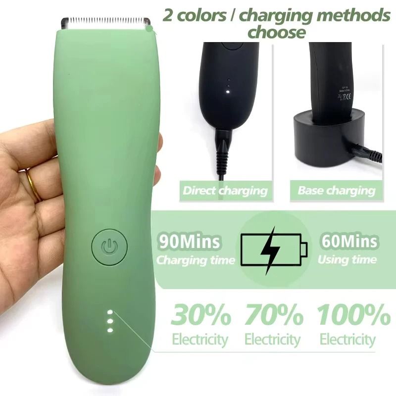 Waterproof Electric Body Groomer For Men With Replaceable Ceramic Blade 2