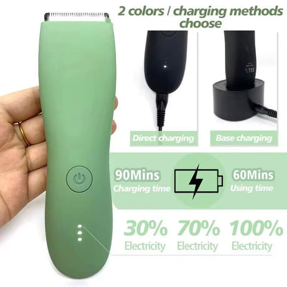Waterproof Electric Body Groomer For Men With Replaceable Ceramic Blade 2