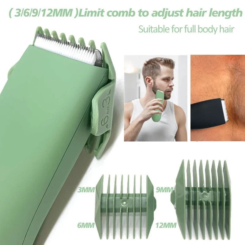 Waterproof Electric Body Groomer For Men With Replaceable Ceramic Blade 3