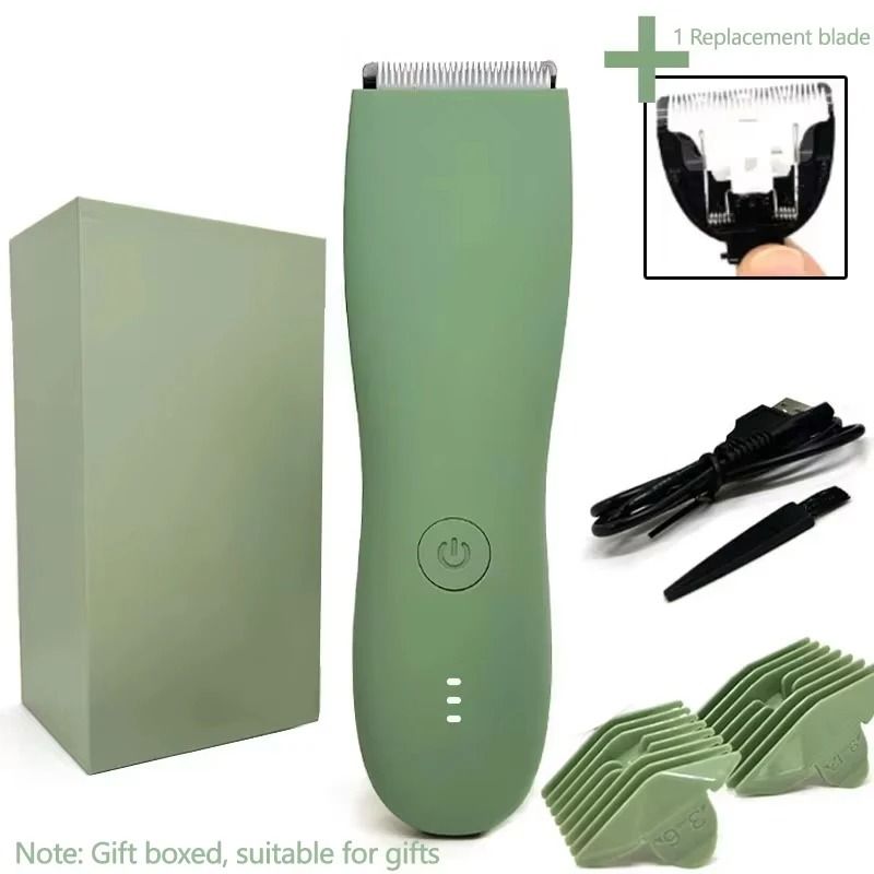 Waterproof Electric Body Groomer For Men With Replaceable Ceramic Blade 8