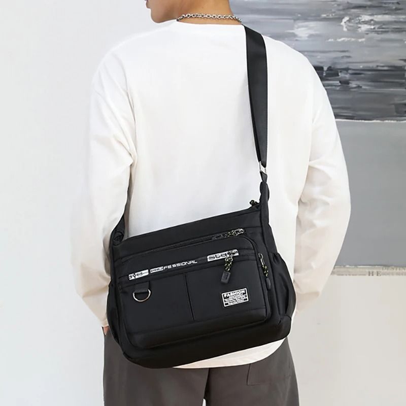 Large Capacity Oxford Leather Look Shoulder Messenger Bag For Men 1