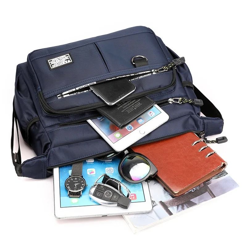 Large Capacity Oxford Leather Look Shoulder Messenger Bag For Men 3