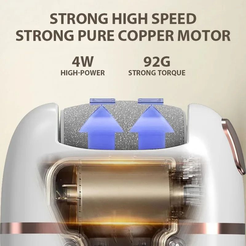 Rechargeable Electric Foot Grinder Dead Skin Remover And Callus Scrubber 5