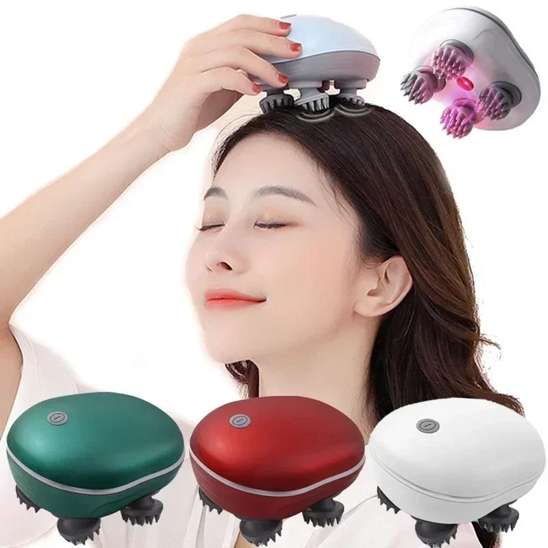 Electric Scalp Massager With Red Light Therapy For Stress Relief And Muscle Relaxation 1