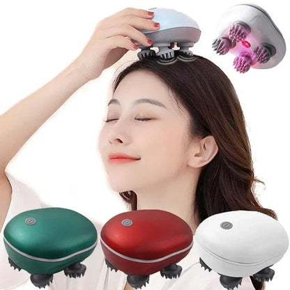 Electric Scalp Massager With Red Light Therapy For Stress Relief And Muscle Relaxation 1