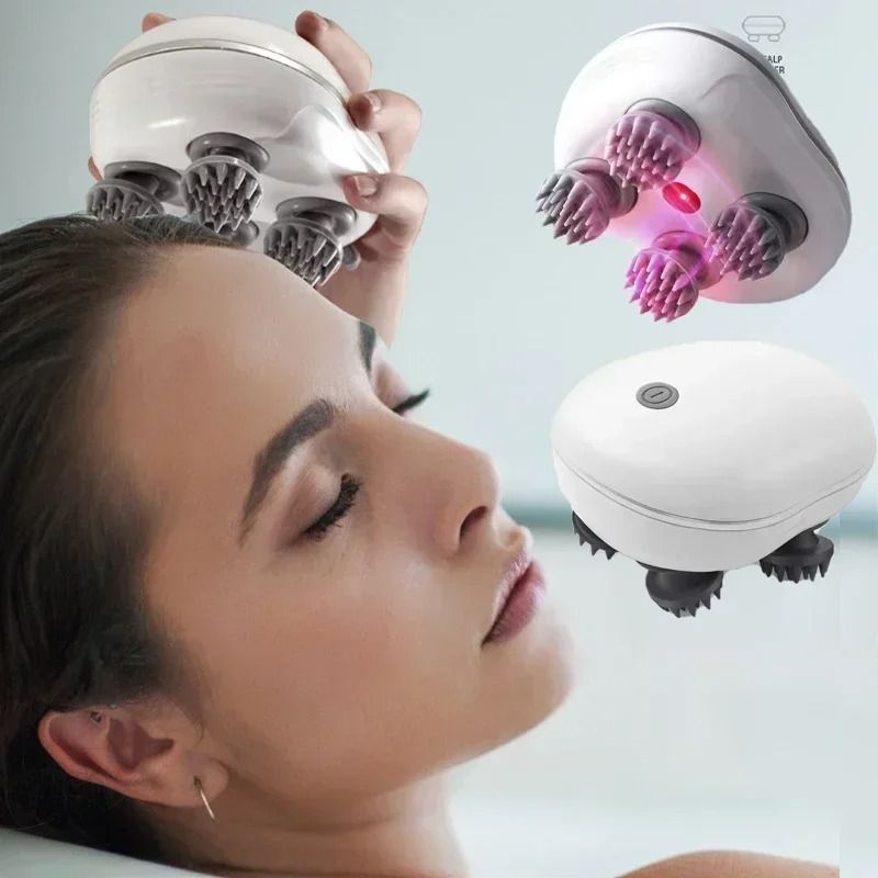 Electric Scalp Massager With Red Light Therapy For Stress Relief And Muscle Relaxation 2