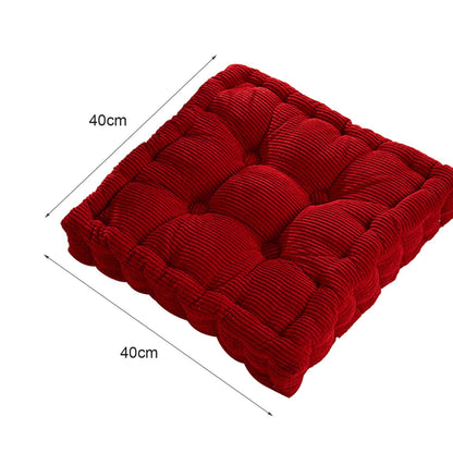 Solid Tufted Thick Pad Floor Cushion, 40cm Square Meditation & Yoga Pillow for Comfortable Floor Seating, Balcony Chair