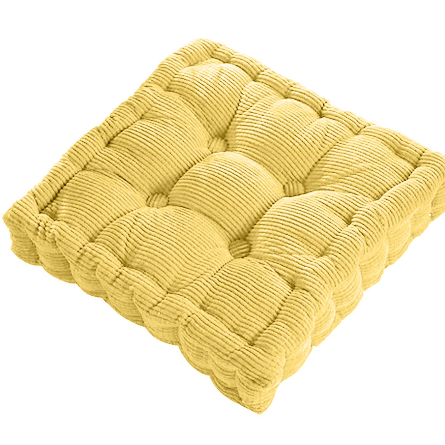 Solid Tufted Thick Pad Floor Cushion, 40cm Square Meditation & Yoga Pillow for Comfortable Floor Seating, Balcony Chair